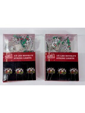 Merry Moments Camper Trailer String Lights LED Battery Operated Indoor Holiday